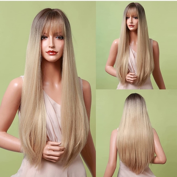 New 26" Blonde Ombre Synthetic Wig - Picture 1 of 2